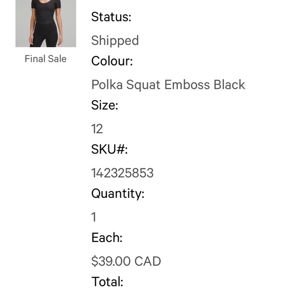 Lulu Lemon Align Tee - Picture 3 of 3